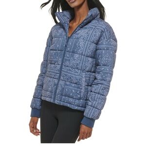 Levi’s Women's Blue  Patterned Puffer Jacket-Sold Out